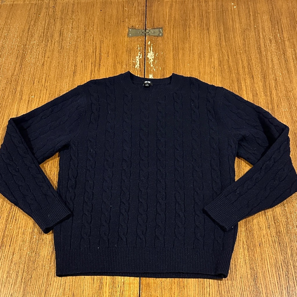 UNIQLO Navy Blue Wool Sweater